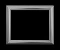 Gray picture frame on black background. Royalty Free Stock Photo