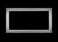 Gray picture frame on black background. Royalty Free Stock Photo