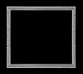 Gray picture frame. Isolated over black background Royalty Free Stock Photo