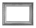 Gray picture frame on white background. Royalty Free Stock Photo