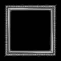 Gray picture frame on white background texture. Royalty Free Stock Photo