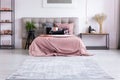 Gray and pink pillowcases