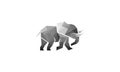 Gray pixel elephant logo design with an extraordinary luxurious appearance