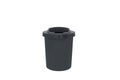 Gray plastic waste bin with movable lid. Isolate Royalty Free Stock Photo