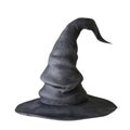 A Gray, Pointed-Top Witch Hat with a Wide Brim Royalty Free Stock Photo
