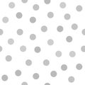 Gray polka dot pattern. Seamless vector circle background