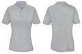 Gray Polo Shirt Template for Woman Royalty Free Stock Photo