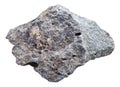 Gray porous basalt stone isolated Royalty Free Stock Photo