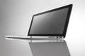 Gray portable computer with clipping path . Royalty Free Stock Photo