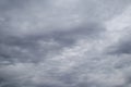 Gray rain clouds loaded with rain in the sky. Beautiful dark dramatic sky with storm clouds before rain or snow Royalty Free Stock Photo