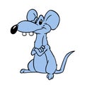 Gray rat character animal smile illustration cartoon