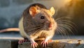 Golden Hour Rat: A Close-up Intensity In Explosive Pigmentation