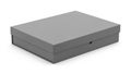 Gray rectangular box isolated on white background Royalty Free Stock Photo