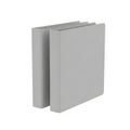 A gray rectangular object with a flat top and slightly angled sides is displayed on a white background in this 3d rendering image Royalty Free Stock Photo