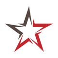 gray and red star logo template Royalty Free Stock Photo