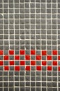 Gray and red tiles wall background Royalty Free Stock Photo
