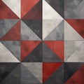 Luxurious Geometry: Red And Grey Tile In Neo-concrete Style