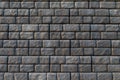 Gray retaining blocks forming a large wall