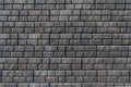 Gray retaining blocks forming a large wall wide view