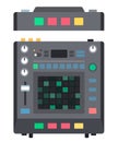 Drum machine instrument for creating music Musician vector icon flat isolated illustration. Royalty Free Stock Photo