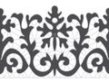 Gray Richelieu embroidery patterns on the white background