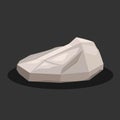 Gray rock stone. Vector illustration.