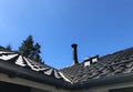 Gray roof and chimney