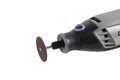 Gray rotary multitool with inserted cut off wheel Royalty Free Stock Photo