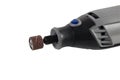 Gray rotary multitool with inserted sunding drum Royalty Free Stock Photo
