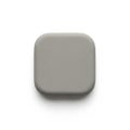 Gray rounded corner square object on a plain white background Royalty Free Stock Photo