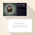 Gray-scale binary code digits abstract business card design eps10