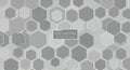 Gray-scale geometric background featuring a pattern of overlapping hexagons in Royalty Free Stock Photo