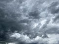 gray scary storm clouds in the sky horizontal photo Royalty Free Stock Photo