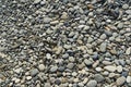 Gray sea pebbles as nature background. Beautiful sea stones of different sizes and texture. Royalty Free Stock Photo