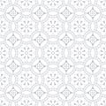Gray seamless floral ornament antique style Roman mosaics. Royalty Free Stock Photo