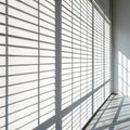 Gray shadow of window blinds isolated on white background Royalty Free Stock Photo