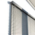 Gray shadow of window blinds overlay isolated on white background Royalty Free Stock Photo