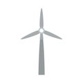 Gray silhouette wind power generator