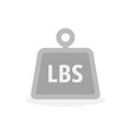 Gray simple lbs icon like pound Royalty Free Stock Photo