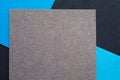Gray blue felt texture layers geometric background Royalty Free Stock Photo