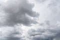 Gray sky covered by cloudy dense clouds