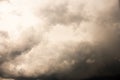 Gray sky, covered with solid cloud Royalty Free Stock Photo