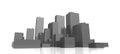 Gray skyline 3d Royalty Free Stock Photo