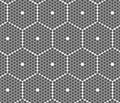 Gray small hexagons forming big hexagons Royalty Free Stock Photo
