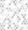 Gray snowflake pattern. Seamless vector