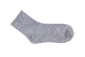 A gray sock isolated on white background,Clipping path Included