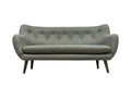 Gray soft sofa. Modern design sofa isolated on white background, clipping path Royalty Free Stock Photo