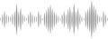 Gray sound waves are visualizing digital voice, radio signal frequency and abstract music waves on white background