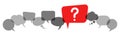 gray speech bubbles with red question mark Royalty Free Stock Photo