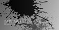Gray splash background. Trendy simple colorful abstract background with dynamic blob effect